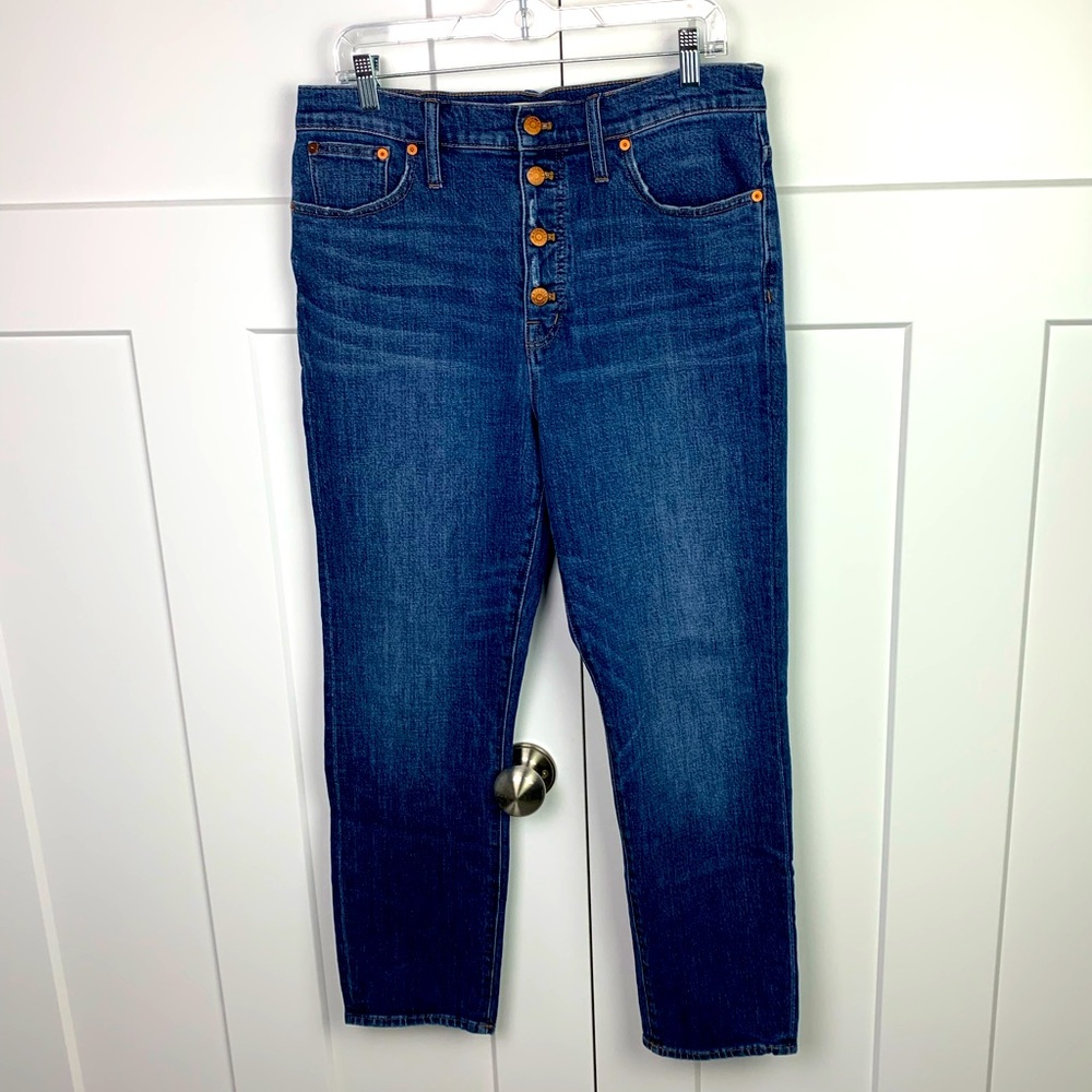 Madewell Size 31 Perfect Vintage Jean Stretch Button Fly Ankle Skinny